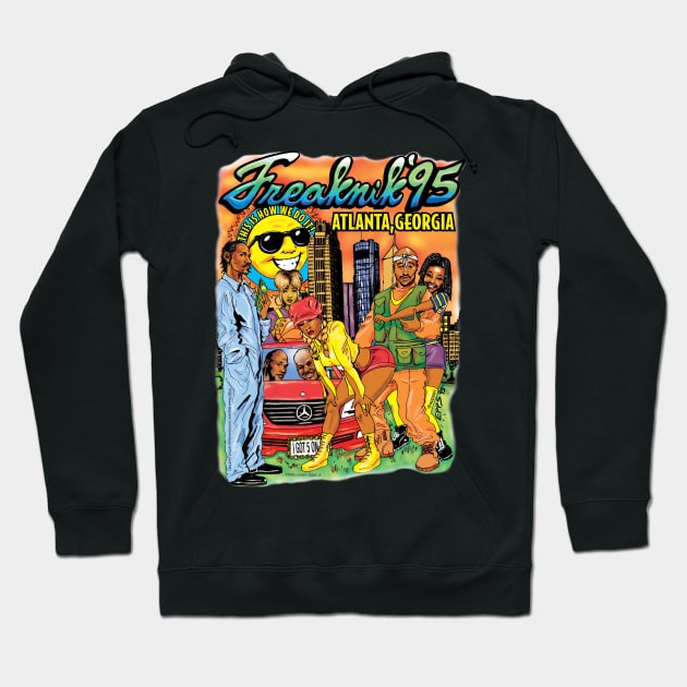 Freaknik 1995 Celebrity Comic Hoodie by Epps Art